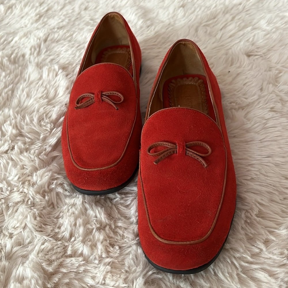 Lands’ End Women’s Red Suede Flats; Size 8.5; EUC - Picture 2 of 9